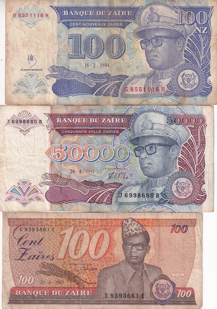 25 Different Zaire (25 Pcs) Note Set