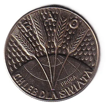 Poland 10 Zlotys (FAO) 1971 Gem Unc Commemorative Coin #J-41