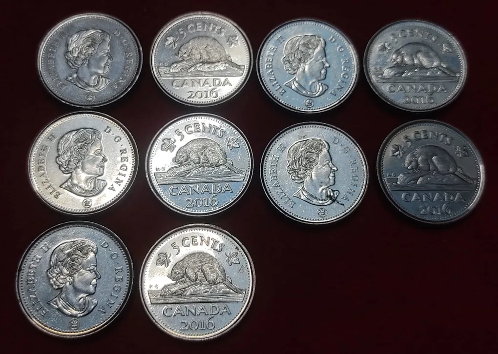 CANADA -5 CENTS -ELIZABETH II YEAR 2016 UNC CONDITION SET OF 3 COIN PRICE