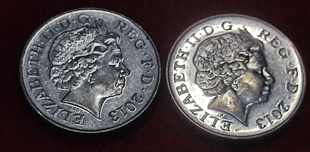 UNITED KINGDOM 10 PENCE COIN YEAR 2013 UNC CONDITION SET OF 2 COIN PRICE