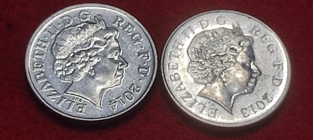 2 COIN SET - UNITED KINGDOM- TEN PENCE UNC CONDITION -YEAR 1913,1914 PRICE