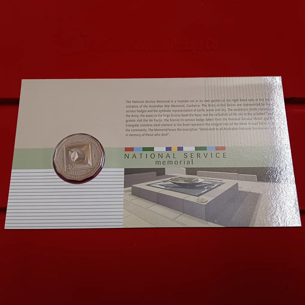 Australian Postal Numismatic Cover (PNC) Year 2011 50-cent National Service Memorial Proof Coin Issued By Australian Government Royal Australian Mint
