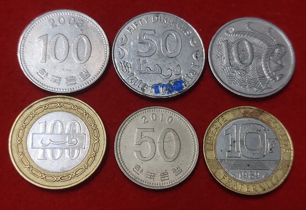 FOREIGN COIN LOT OF 6 COIN PRICE