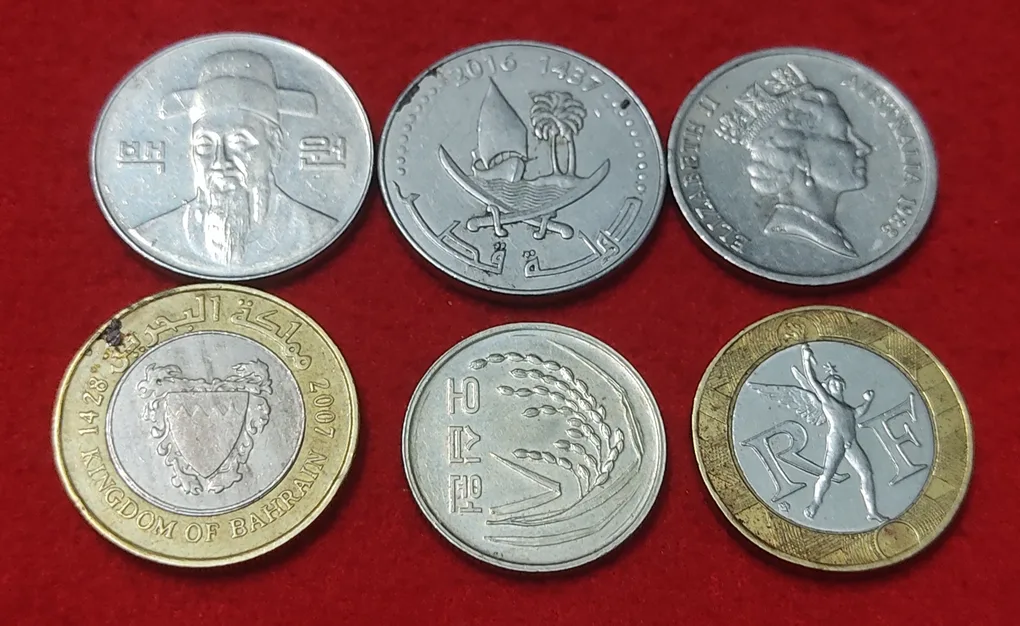FOREIGN COIN LOT OF 6 COIN PRICE