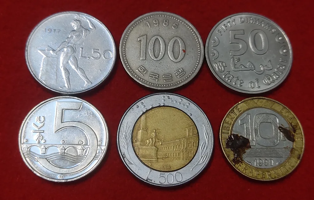 FOREIGN COIN LOT OF 6 COIN PRICE
