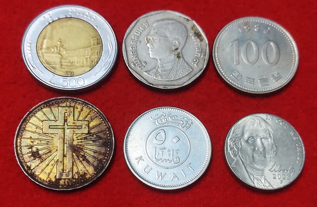 FOREIGN COIN LOT OF 6 COIN PRICE