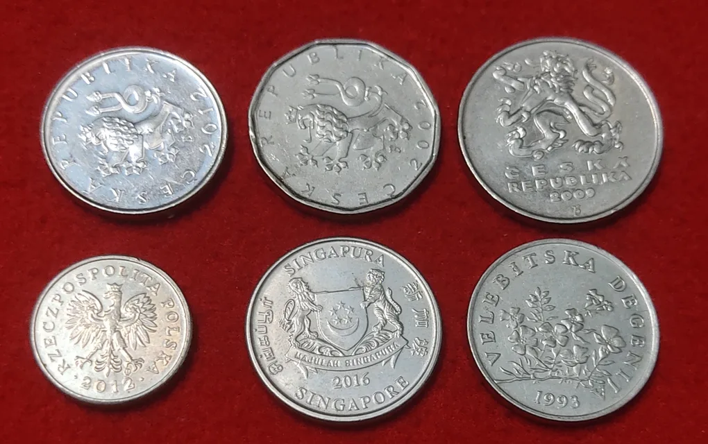 FOREIGN COIN LOT OF 6 COIN PRICE