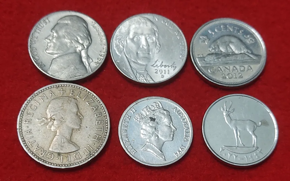 FOREIGN COIN LOT OF 6 COIN PRICE