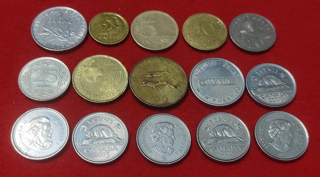 FOREIGN COIN LOT OF 15 COIN PRICE