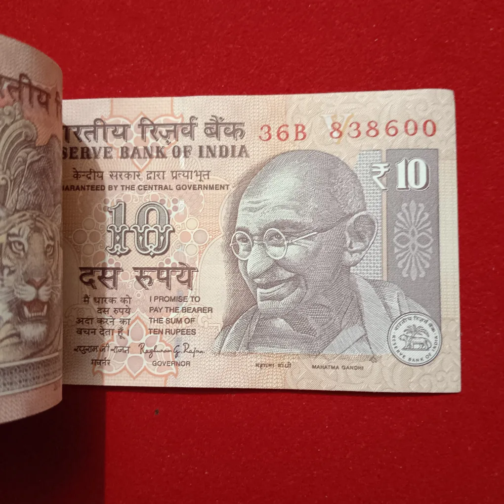 Ten Rs Rare Old Gandhi Ji Full Bundle Governor Raghuram Rajan Year 2016 Reserve Bank of India 838501