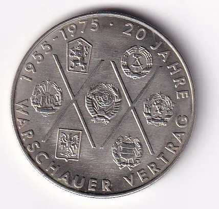 German 10 Mark 1975 - The Warsaw Pact Rare Commemorative UNC Coin #R-40