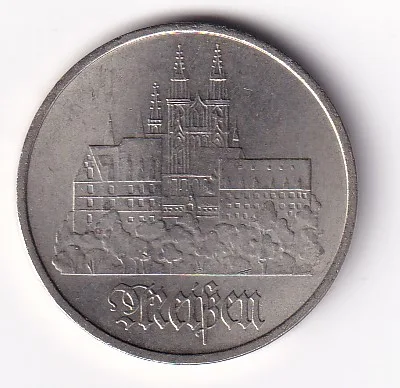 German 5 Mark 1972 - City of Meißen Rare Commemorative UNC Coin #R-45