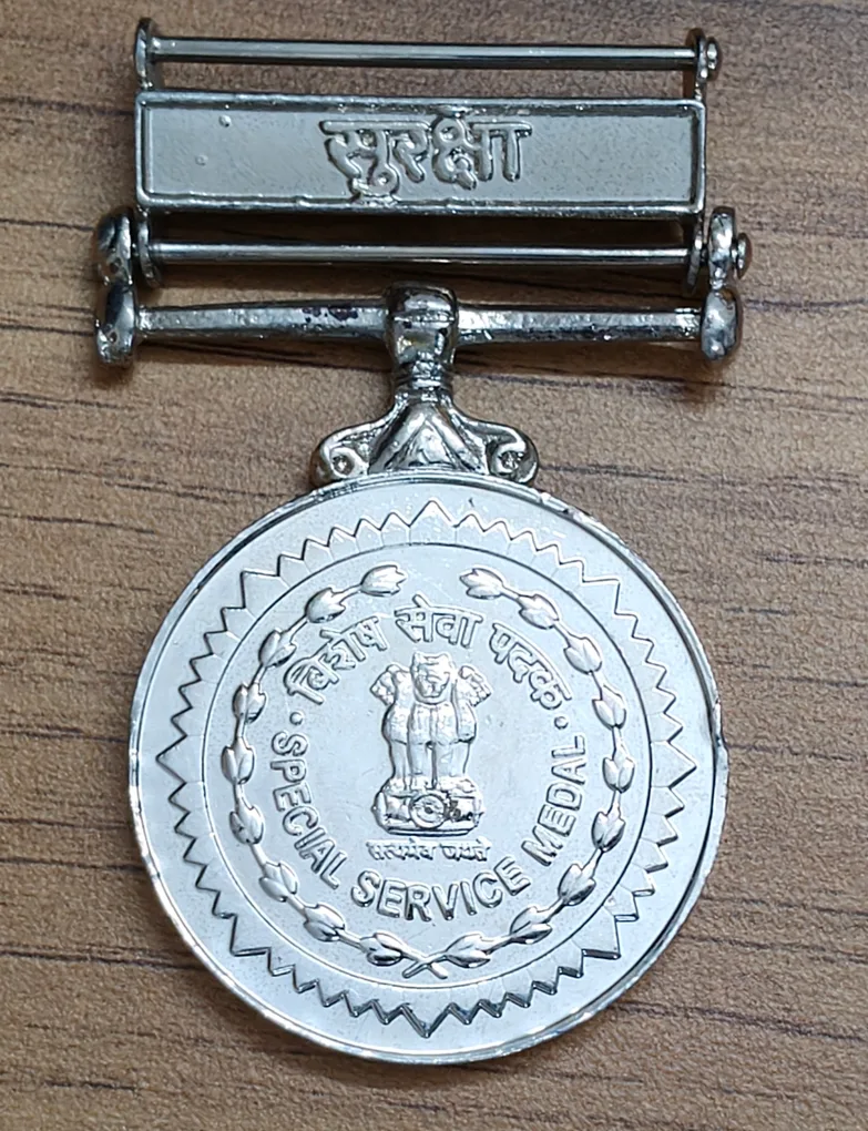 India Special Sewa Medal Rare Named Medal