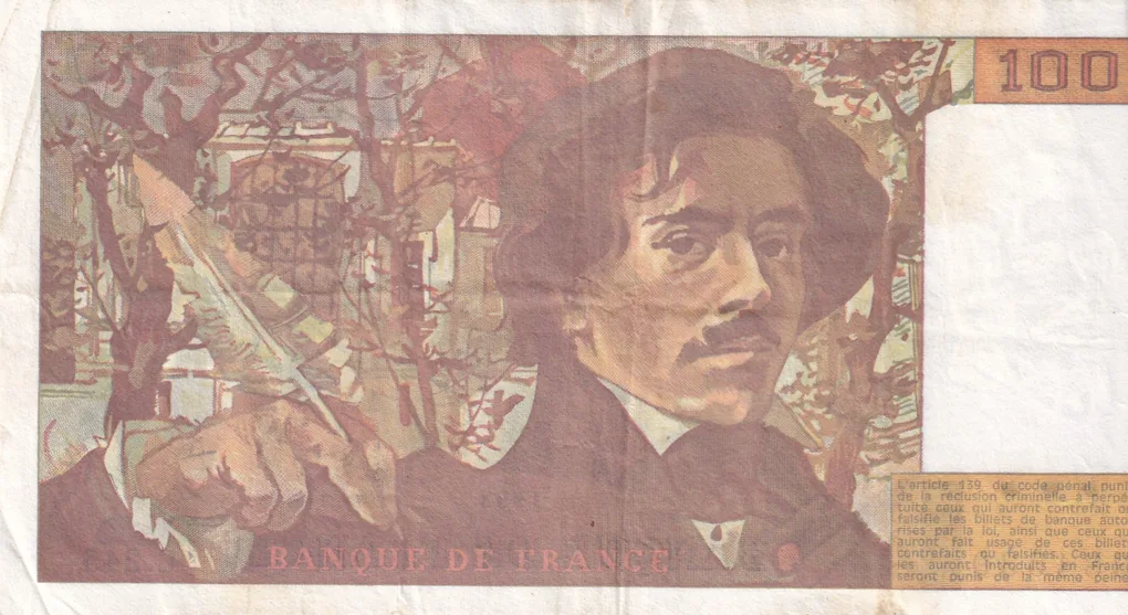 France 100 Francs Delacroix Rare Note #B2