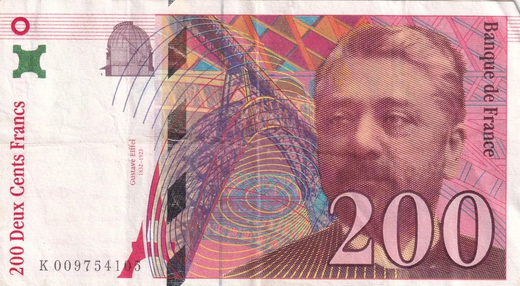 France 200 Francs -(Eiffel) 1996 Rare Note#B2