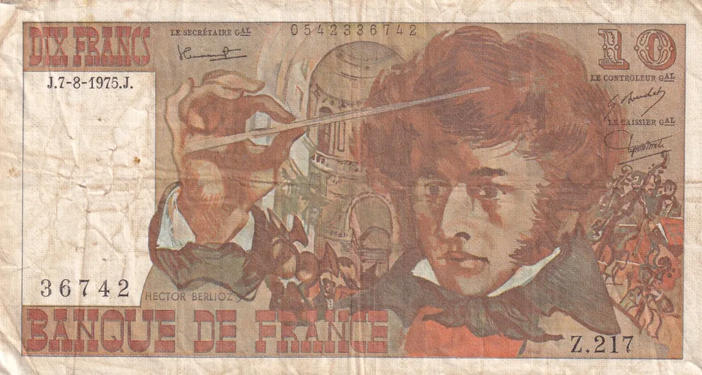 France 10 Francs - Berlioz Rare Note #B2