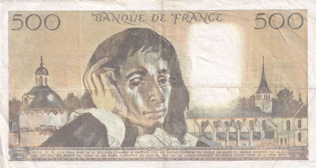 France 500 Francs Pascal Rare Note #B2