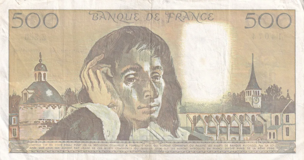France 500 Francs Pascal Rare Note #B2