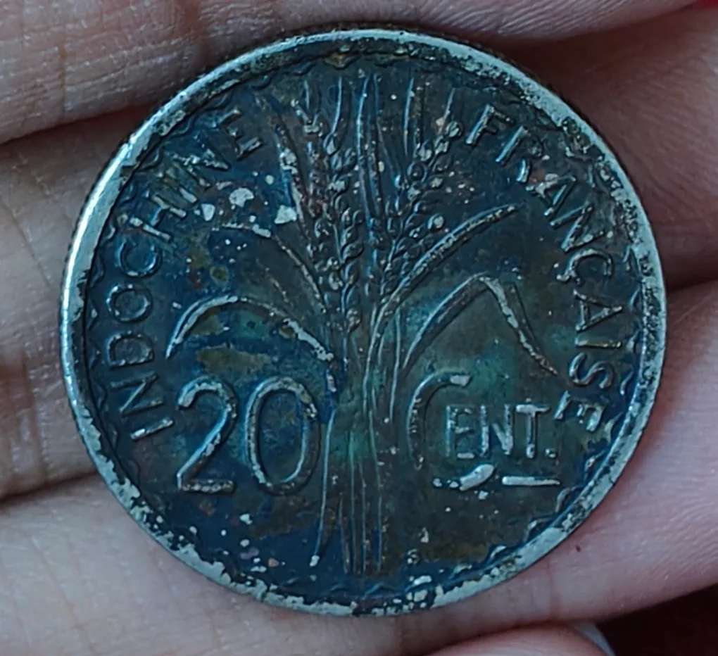 French Indochina 20 Cents 1941 rare coin #R-64