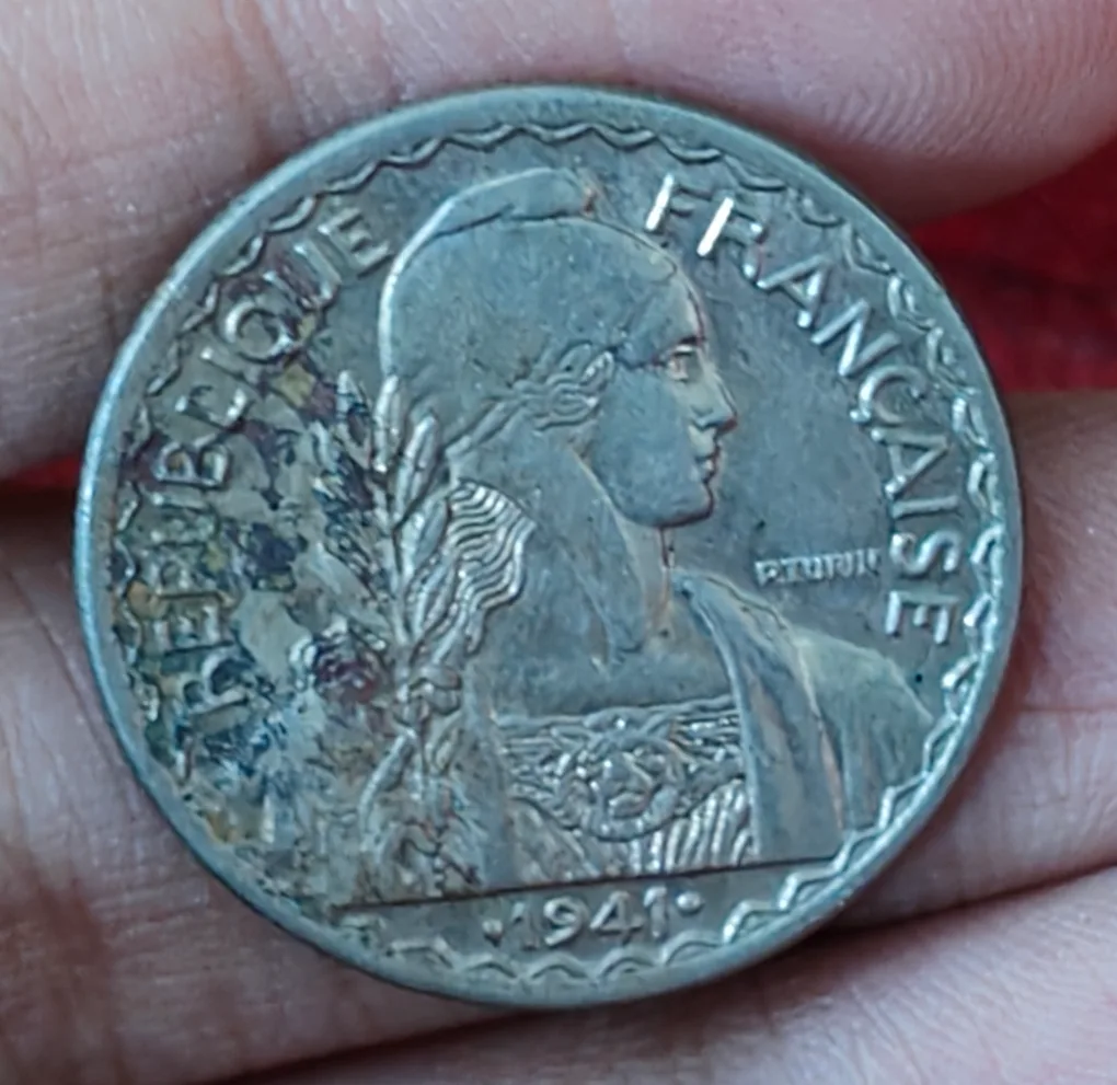 French Indochina 20 Cents 1941 rare coin #R-65