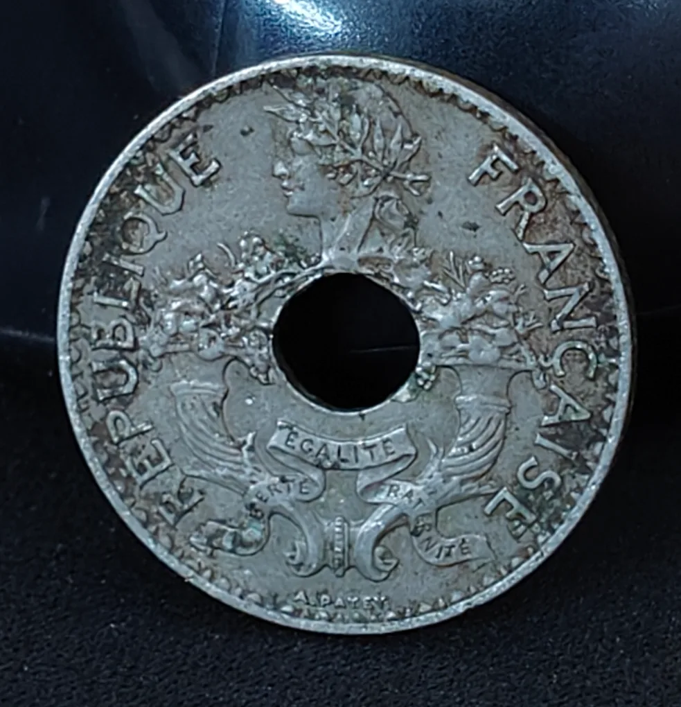 French Indochina 5 Cents -1930 Copper-nickel rare coin #R-66