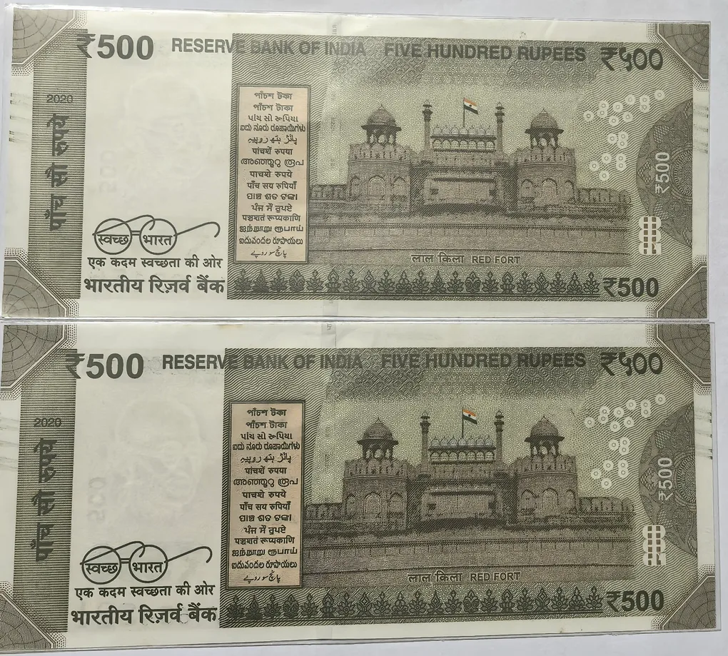 500 Rs Fancy 123456 And Reverse 654321 Signed By Shaktikant Das Note UNC RARE