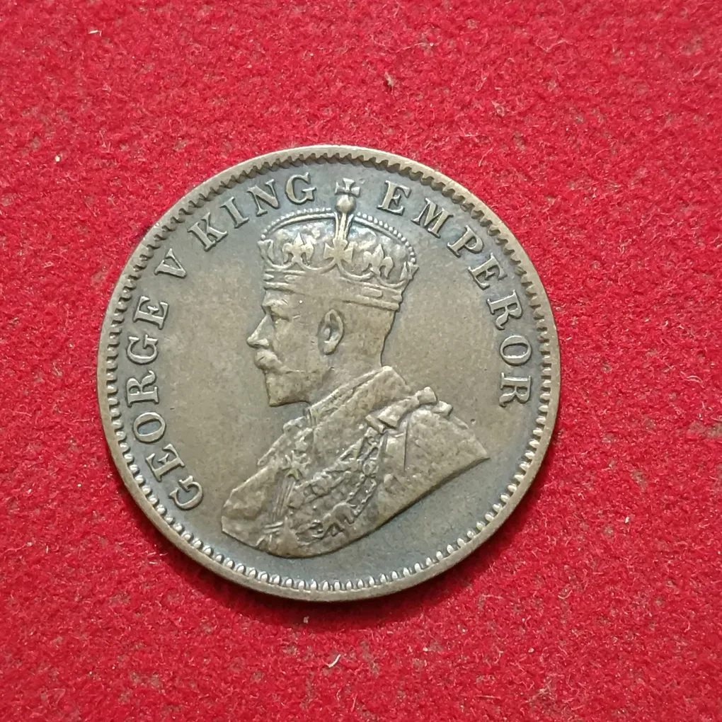 Ex Rare George V One Quarter Anna Coin Year 1916 Calcutta Mint Aunc Condition British of India