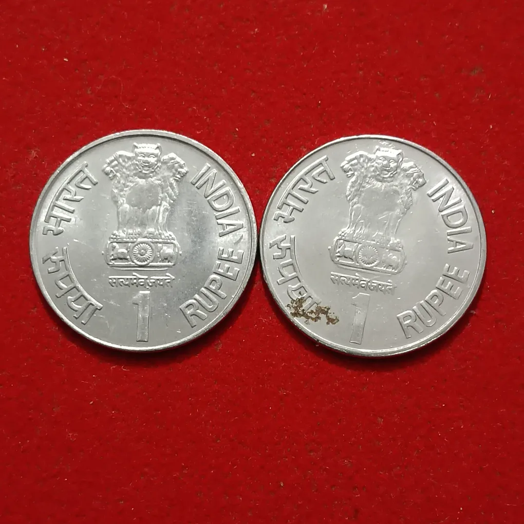 One Rs FSS Maharana Pratap ji Year 2003 Hyderabad Mint 2 Pcs Given