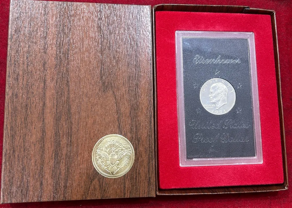 United States 1 Dollar 1971 (Eisenhower Dollar) Proof Silver Dollar Set