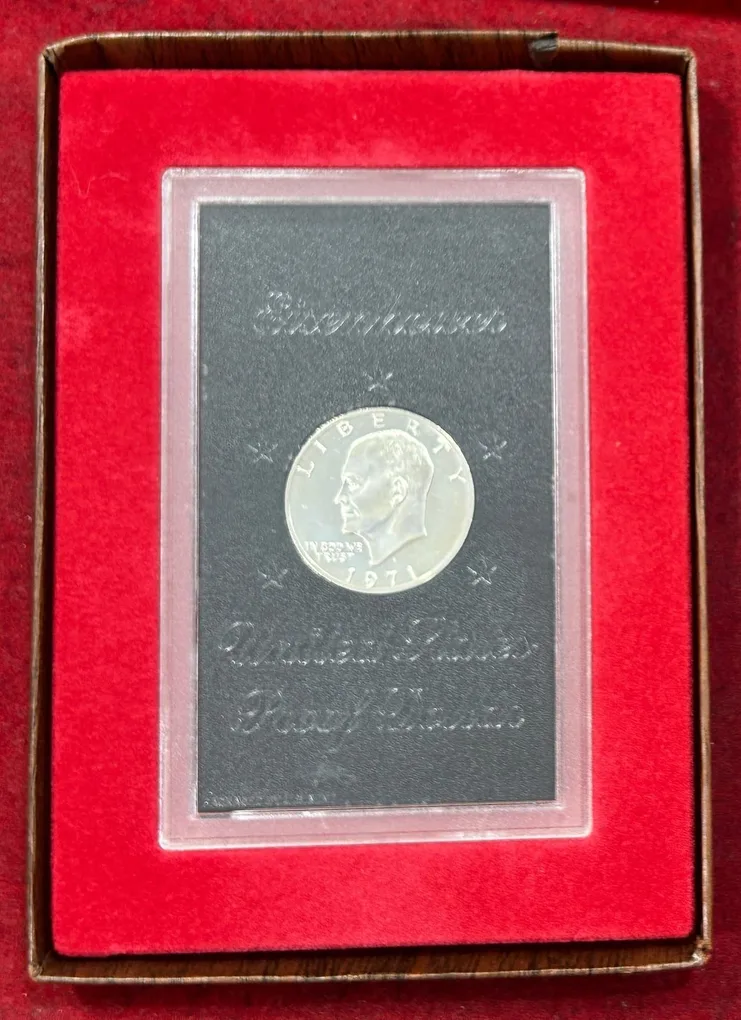 United States 1 Dollar 1971 (Eisenhower Dollar) Proof Silver Dollar Set