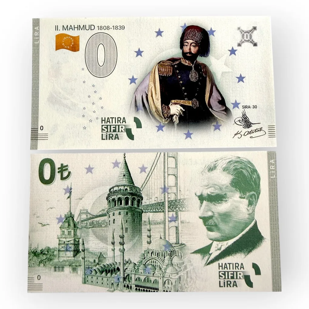 Europe 0 Hatira Sifir Lira Turkey Mahmud 30 Issue Limited and Collectibles Gem UNC Unique and Rare