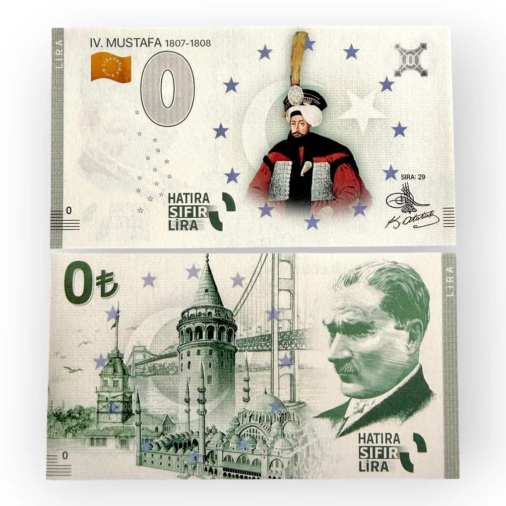 Europe 0 Hatira Sifir Lira Turkey Mustafa 29 Issue Limited and Collectibles Gem UNC Unique and Rare