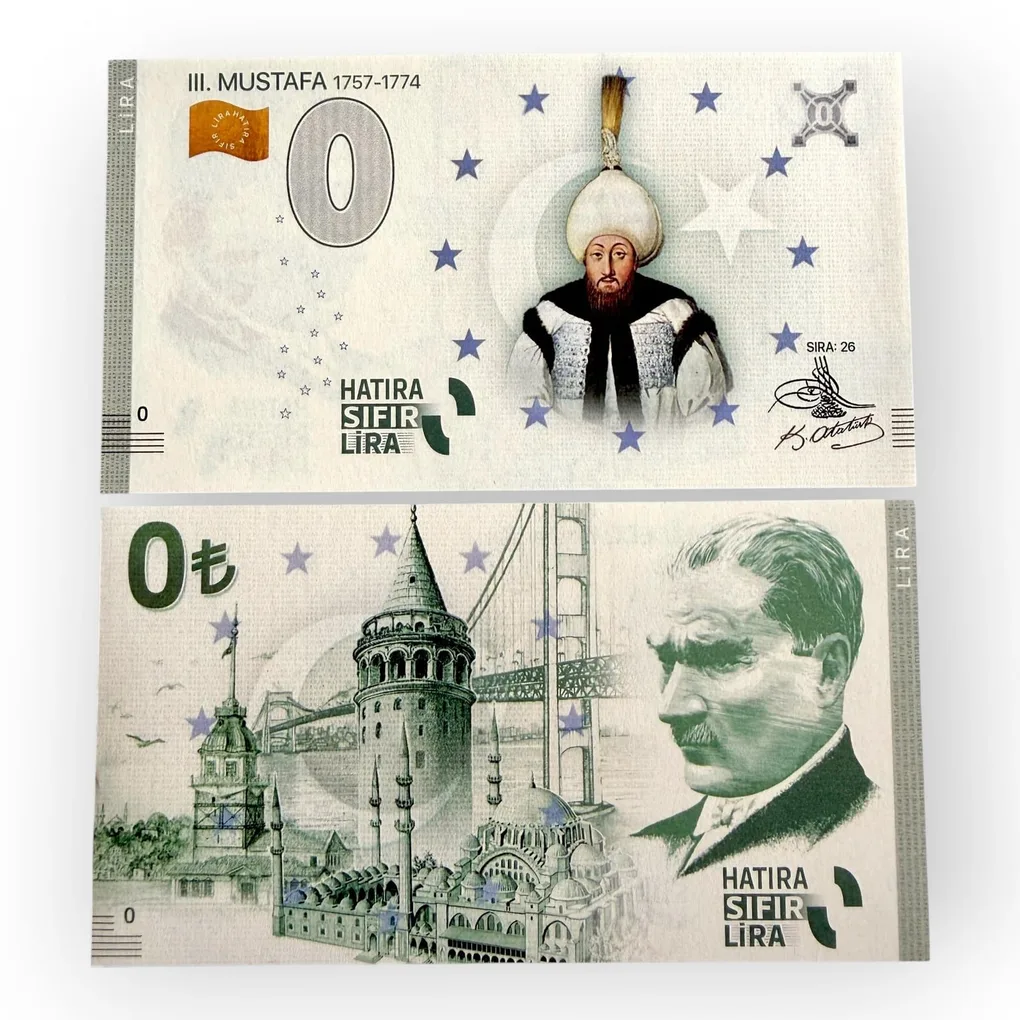 Europe 0 Hatira Sifir Lira Turkey Mustafa 26 Issue Limited and Collectibles Gem UNC Unique and Rare
