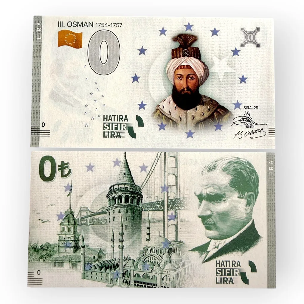 Europe 0 Hatira Sifir Lira Turkey Osman 25 Issue Limited and Collectibles Gem UNC Unique and Rare
