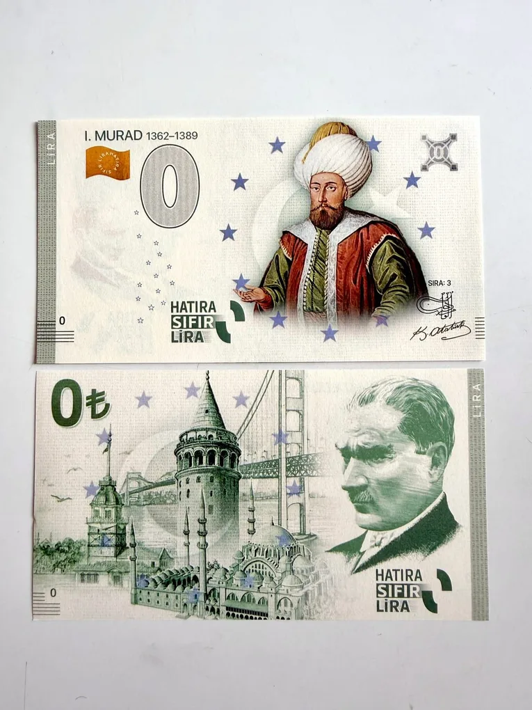 Europe 0 Hatira Sifir Lira Turkey Murad Sira 2 Issue Limited and Collectibles Gem UNC Unique and Rare