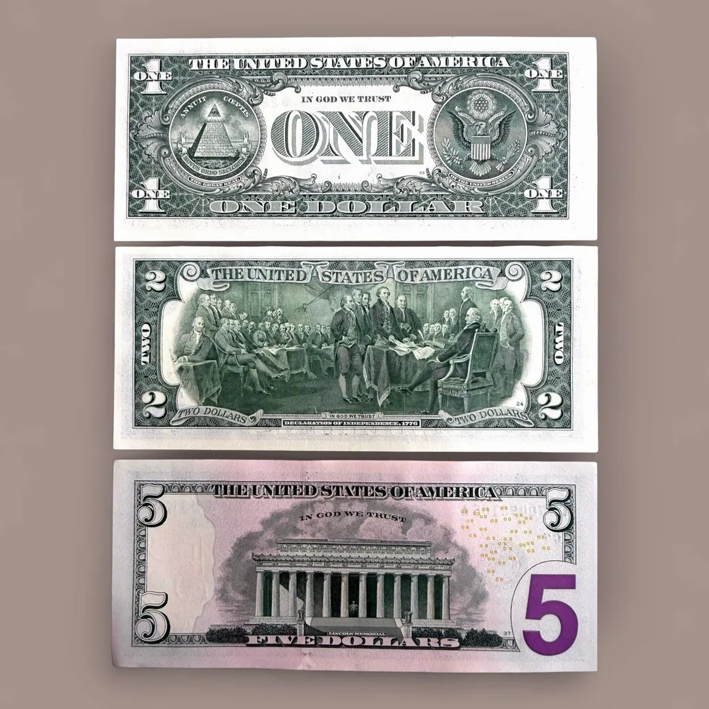 USA 1 Dollar 2 Dollar and 5 Dollar Issue UNC Unique World Banknote Collection Unique And Rare