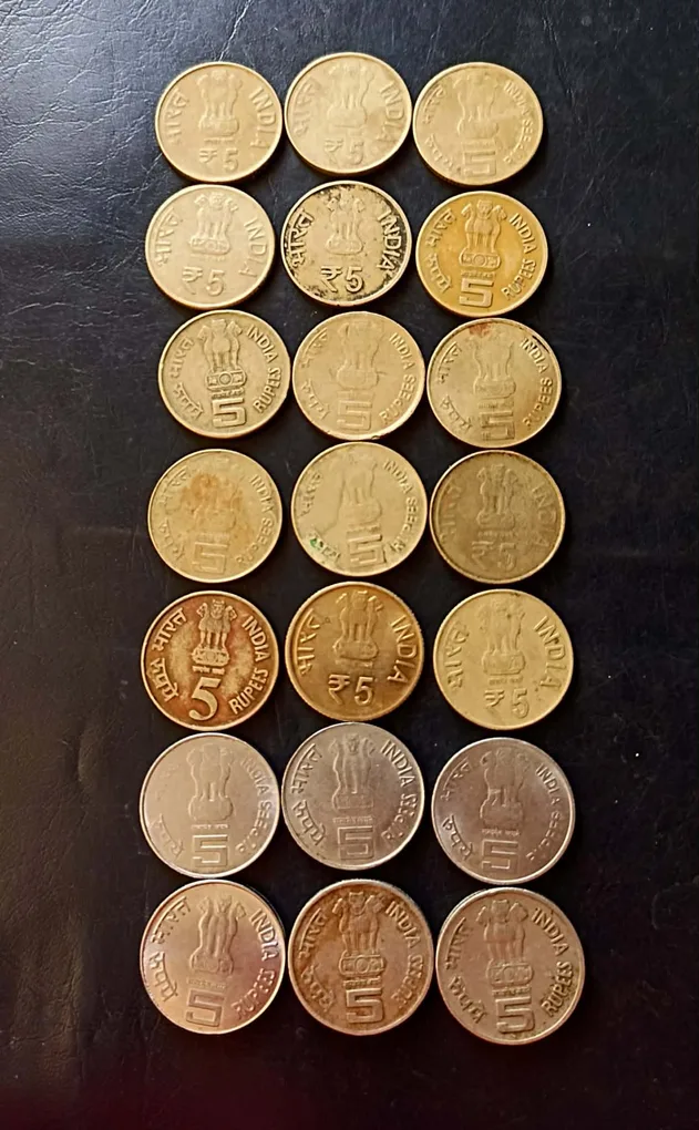 Republic India Denominaton 5₹ 21 different. Some design change may also occur variety Same and similar set available