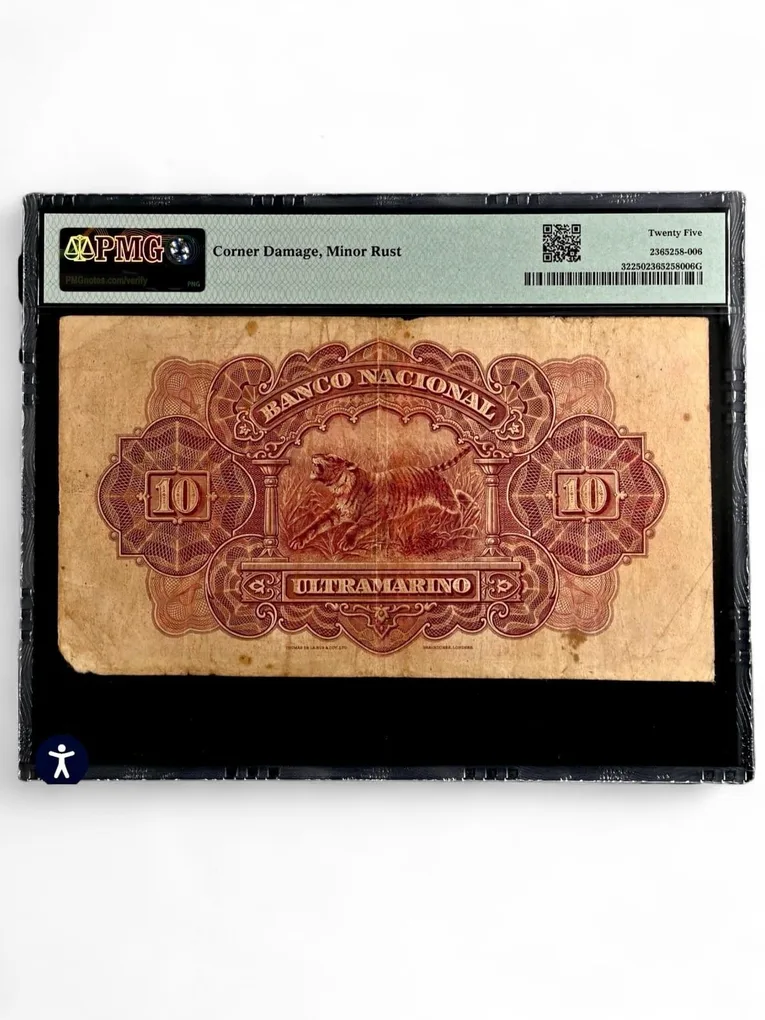 Portuguese India 10 Rupias 1938 Banknote Thomas de la Rue Issue Crisp Paper Unique and Ultra Rare Issue