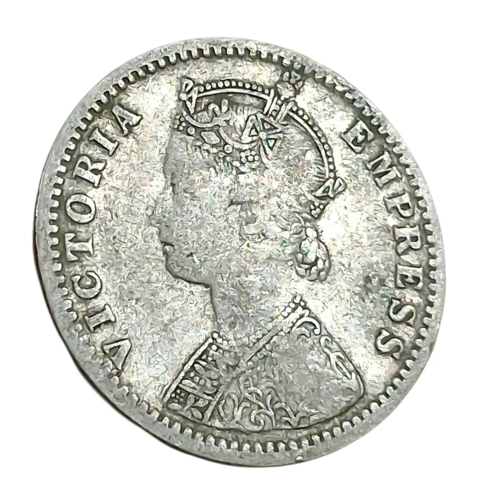 British India Silver 1/4 RUPEE Year 1893 VICTORIA EMPRESS in Collectable Grade.
