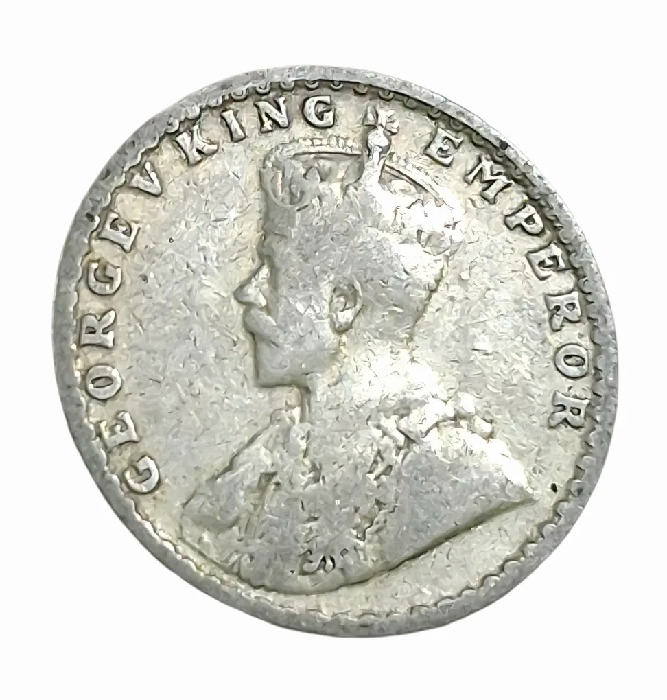 British India Silver 1/4 RUPEE Year 1915 King GEORGE-V **RARE** Collectable Grade.