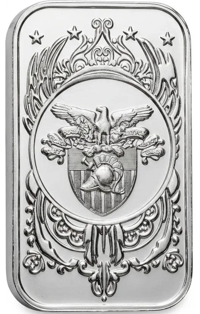 American Eagle , USA Pure Silverplating Metal 100 Gram Rare Coin Bar