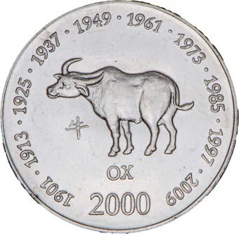 Somalia 12 Different 10 Shilling Lunar Series 2000 The 12 Chinese Zodiac Signs Mint Coin Set