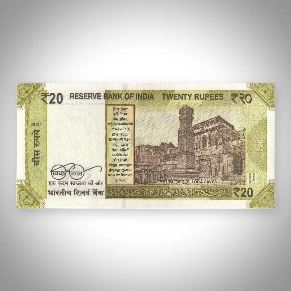 Rare 20 Rupees 2021 Serial 555786 Semi Fancy Mahatma Gandhi New Series Ending 786 Fancy Number Signed By Shaktikanta Das Republic India Note # A502