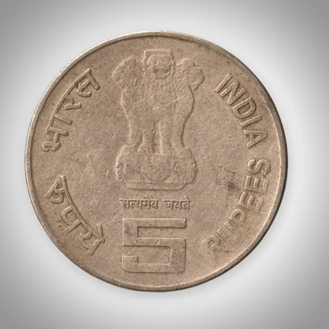 Rare 5 Rupees 2010 Mother Teresa Birth Centenary Mumbai Mint Republic India Coin # A268