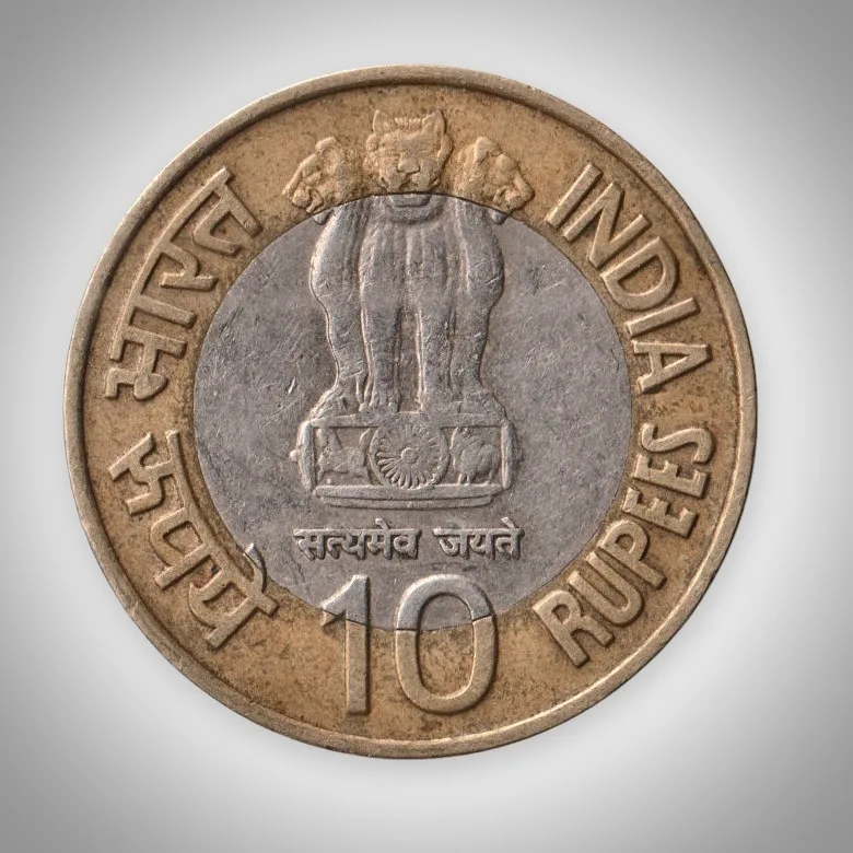 Rare 10 Rupees 2008-2009 Homi Bhabha Birth Centenary Year Bombay Mint Republic India Coin # A301