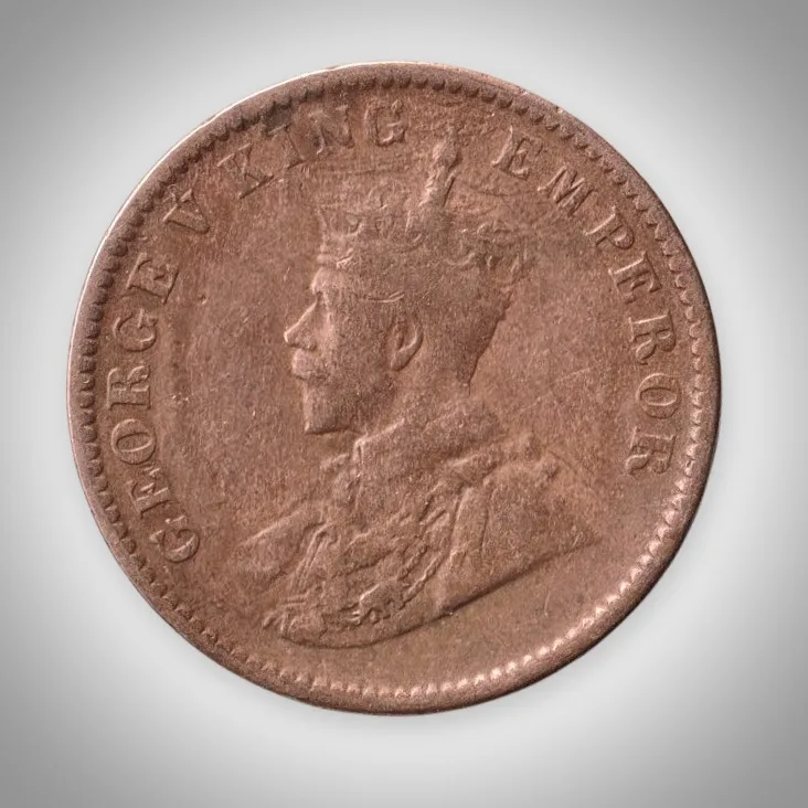 Rare 1/4 Anna 1933 King George V Calcutta Mint British India Coin # A636
