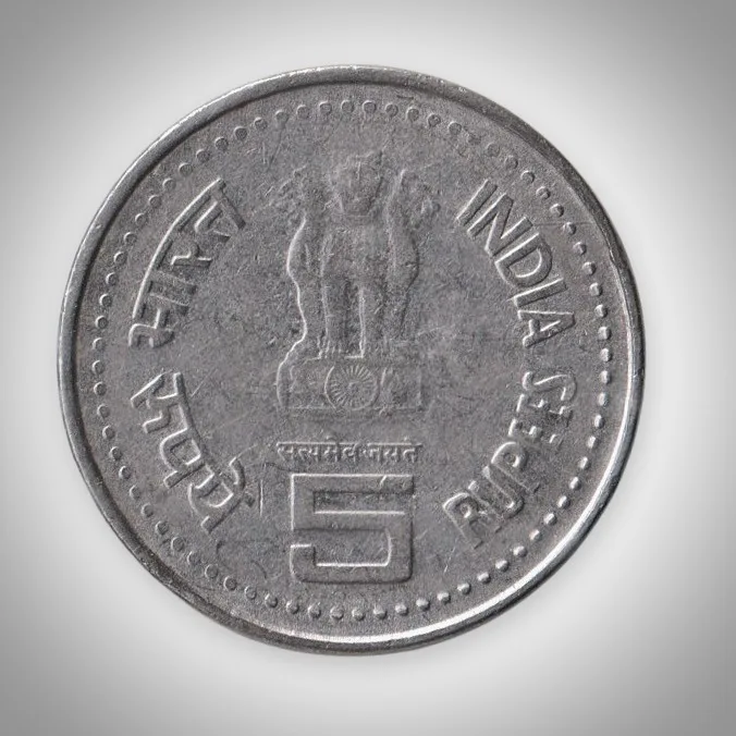 Rare 5 Rupee Jagath Guru Sree Narayana Gurudev Mumbai Mint FFS Commemorative Republic of India Coin # A059