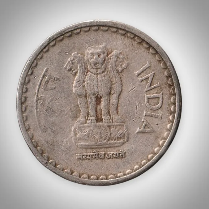 Rare 5 Rupees 2002 Republic India Bombay Mint Coinage India Coin # A160