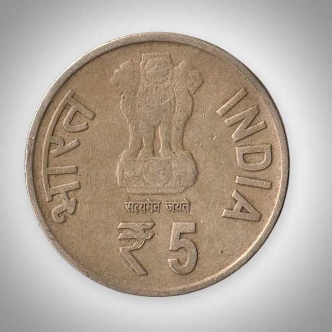 Rare 5 Rupees 2012 60 Years of the Parliament of Bombay Mint India Republic India Commemorative Coin # A275