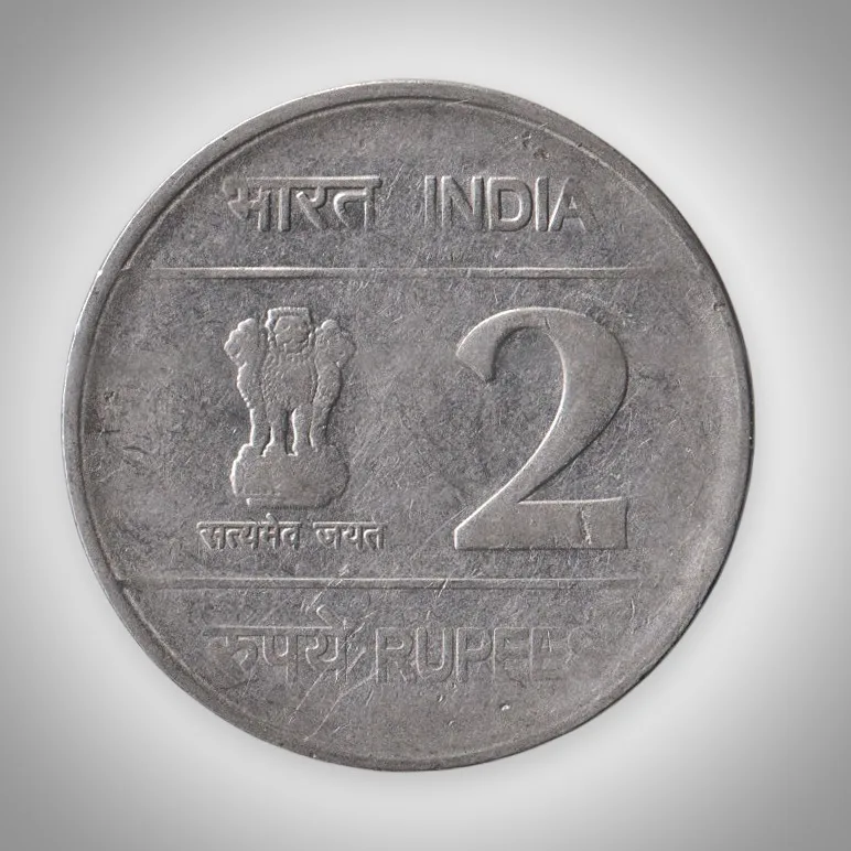 Rare 2 Rupee 2009 Louis Braille Birth Bicentenary Calcutta Mint Republic India Commemorative Coin # A305